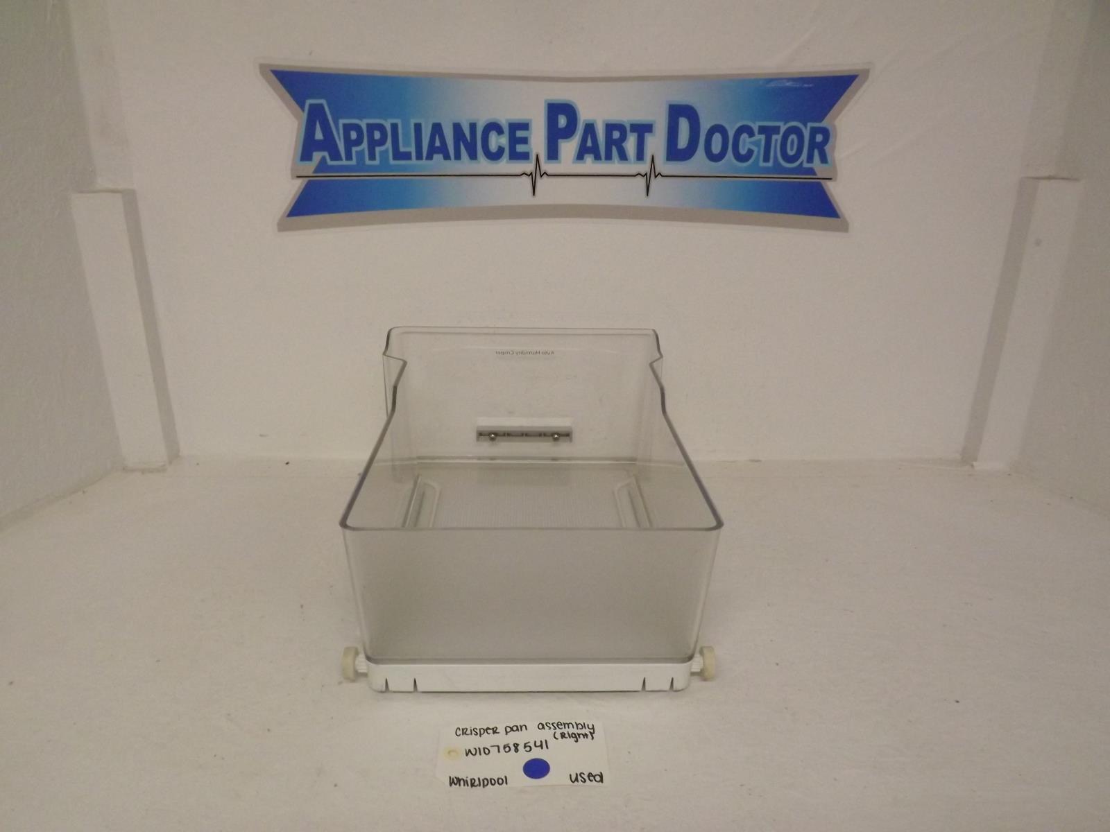 Whirlpool Refrigerator W10758541 Crisper Pan Assembly (Right) Used Whirlpool Refrigerator W10758541 Crisper Pan Assembly (Right) Used